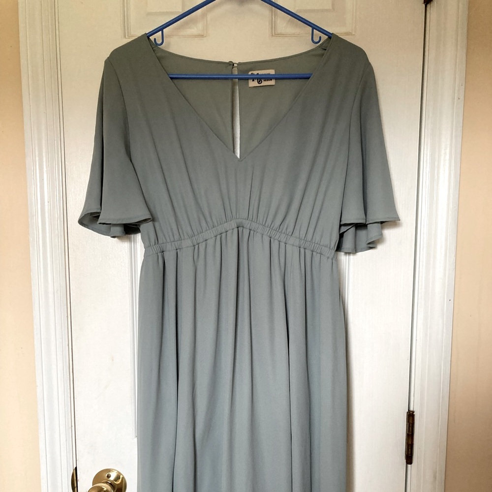 Beautiful dusty blue-green Show Me Your Mumu size medium dress